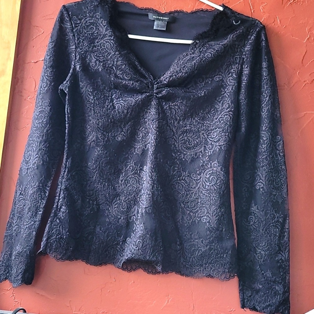 Natorious Black Lace Blouse